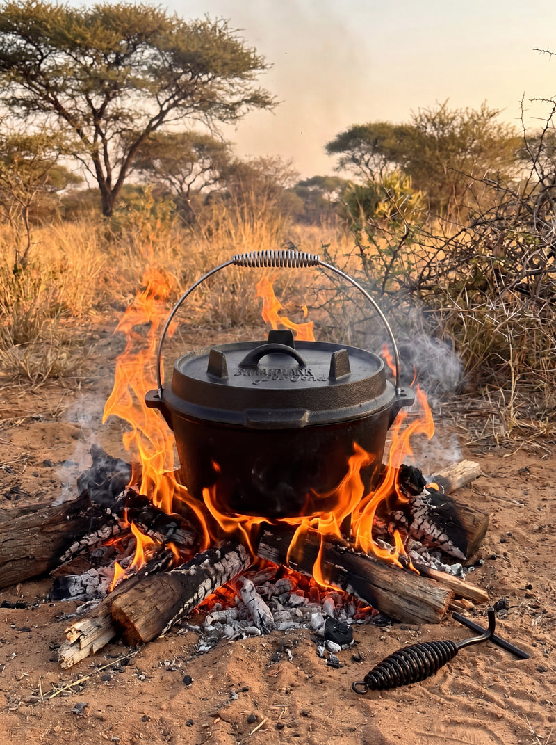 BraaiPlank™ Bos-Oond 9L Cast Iron Dutch Oven with Lid Lifter