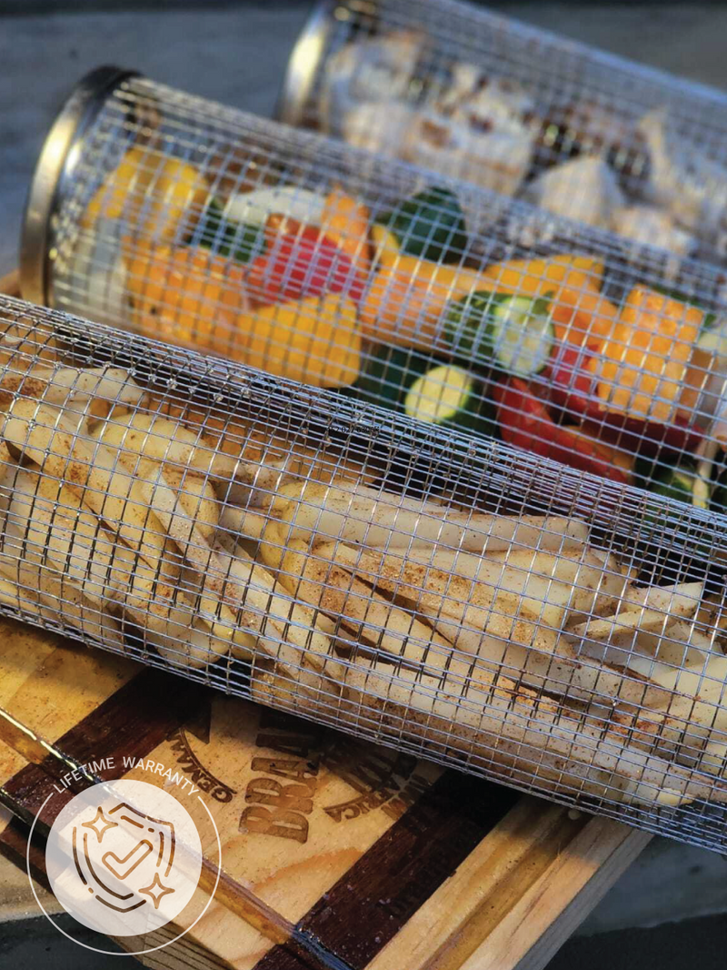 Braai Rag BRAAIPLANK™ ROLLING BRAAI BASKET – BraaiPlank™