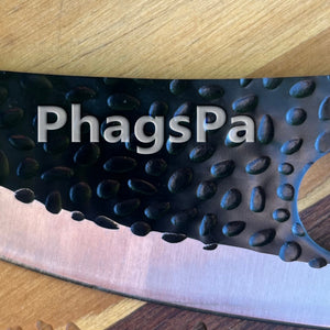 PhagsPa font engraved on the blade