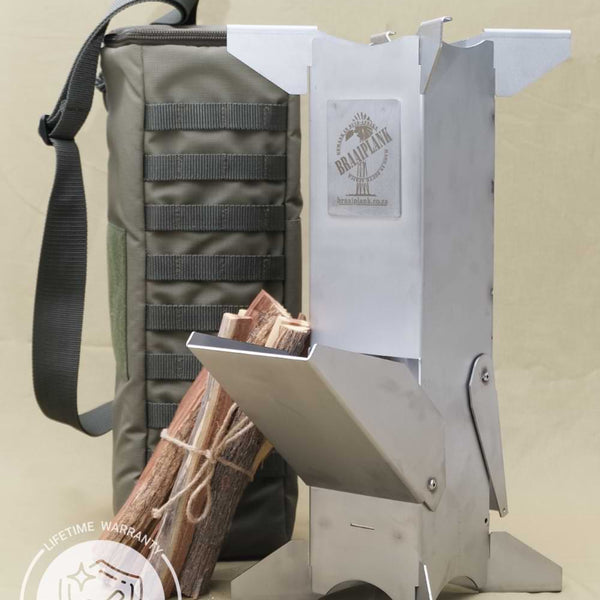 BraaiPlank ROCKETSTOVE+ with carry bag